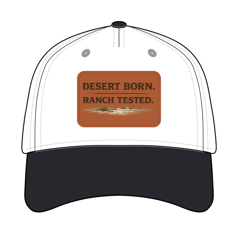 Desert Born Ranch Tested Leather Patch Baseball Cap