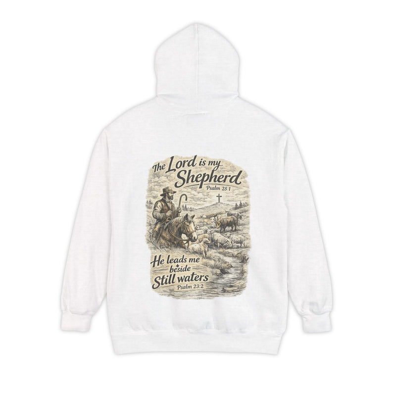 Christian Hoodie — “The Lord Is My Shepherd” Psalm 23 Shepherd Design
