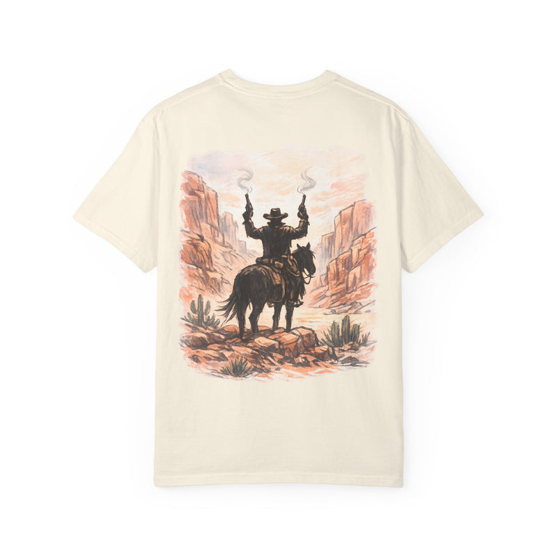 Desert Outlaw T-Shirt — Western Desert Revolver Graphic Tee