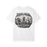Ranch First T-Shirt — 'Ranch First. Rest Later.' Vintage Farmwork Tee