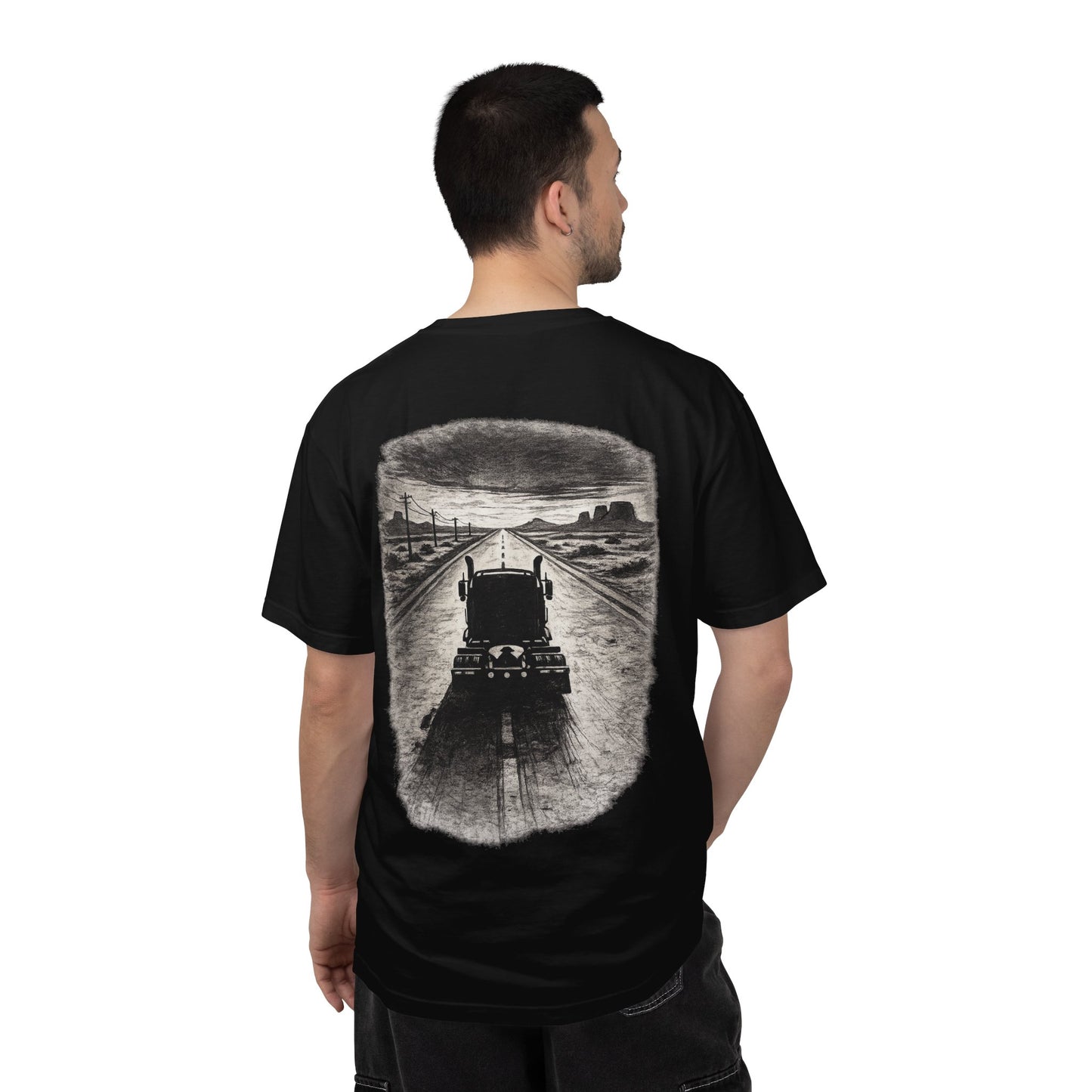 Route 66 Heavy Hauler T-Shirt — Iron Ridge Semi-Truck Print