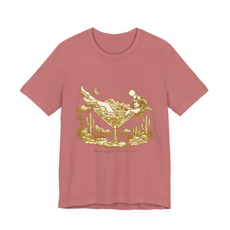 Cowgirl Martini Tee — Desert Cocktail Graphic T-Shirt