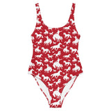 Yeehaw Red Rodeo Cowboy One-Piece Swimsuit