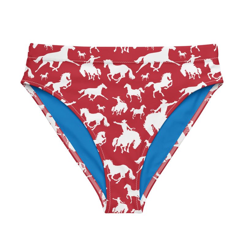 Yeehaw Red Rodeo Cowboy Bikini Bottom