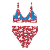 Yeehaw Red Rodeo Cowboy Bikini