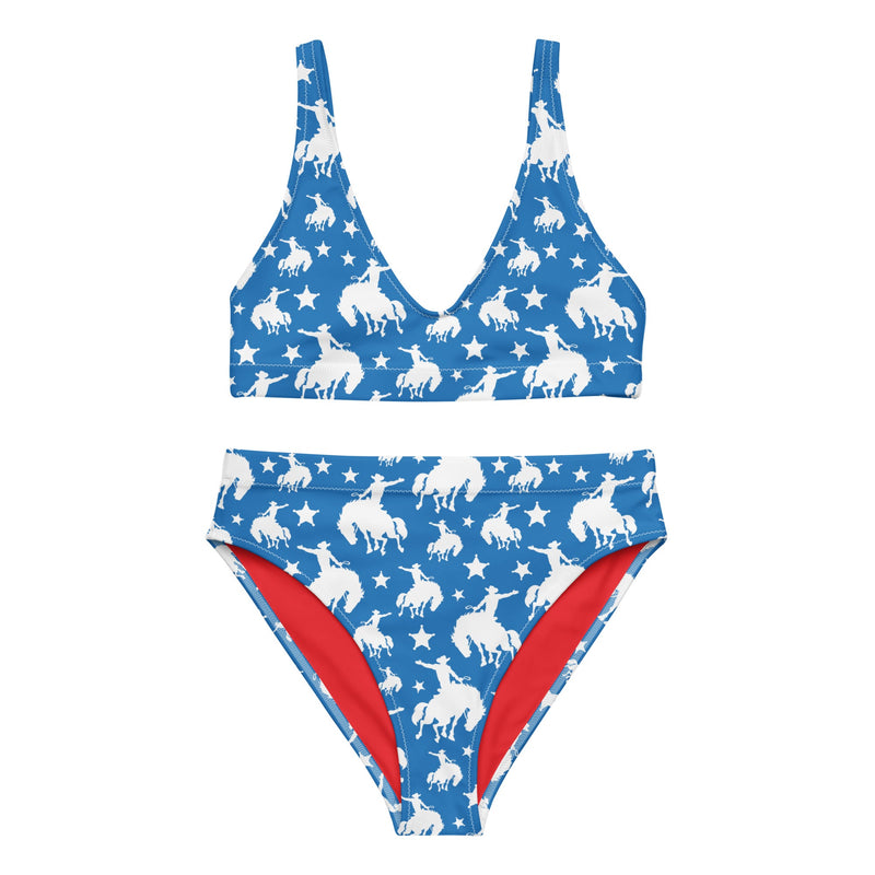 Yeehaw Blue Rodeo Cowboy Bikini