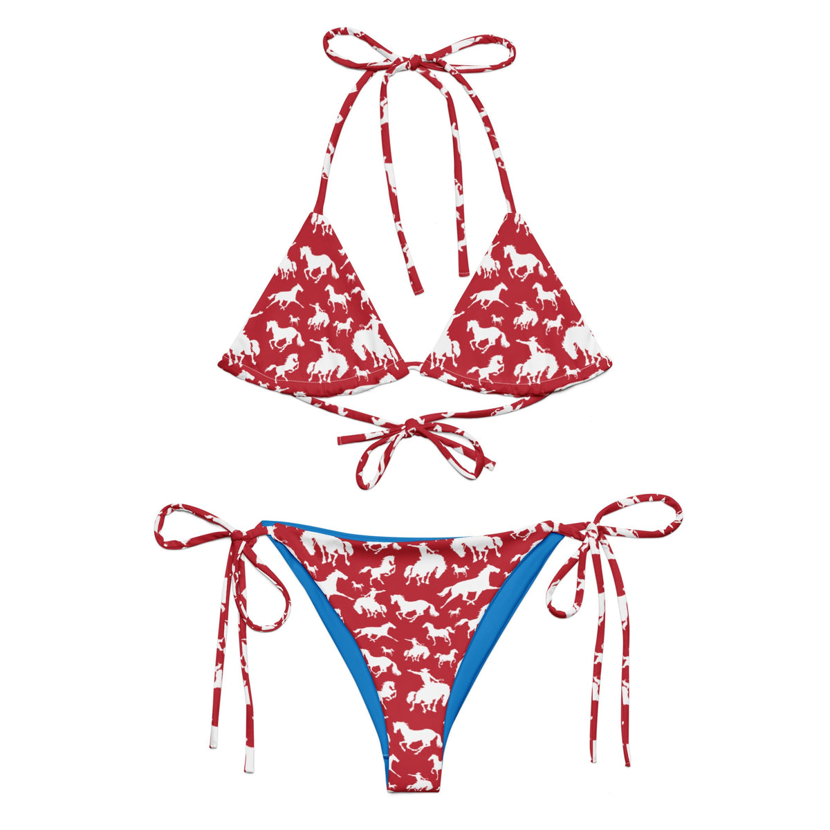 Yeehaw Red Rodeo Cowboy String Bikini