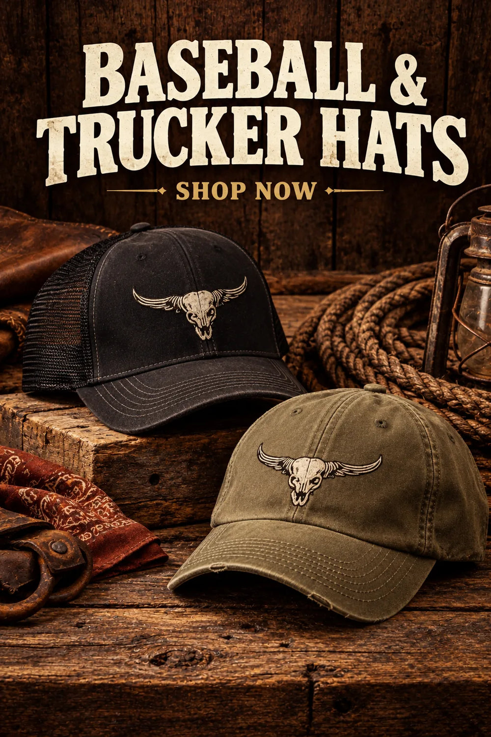 Baseball, Trucker, Etc. — rustic Western collection artwork