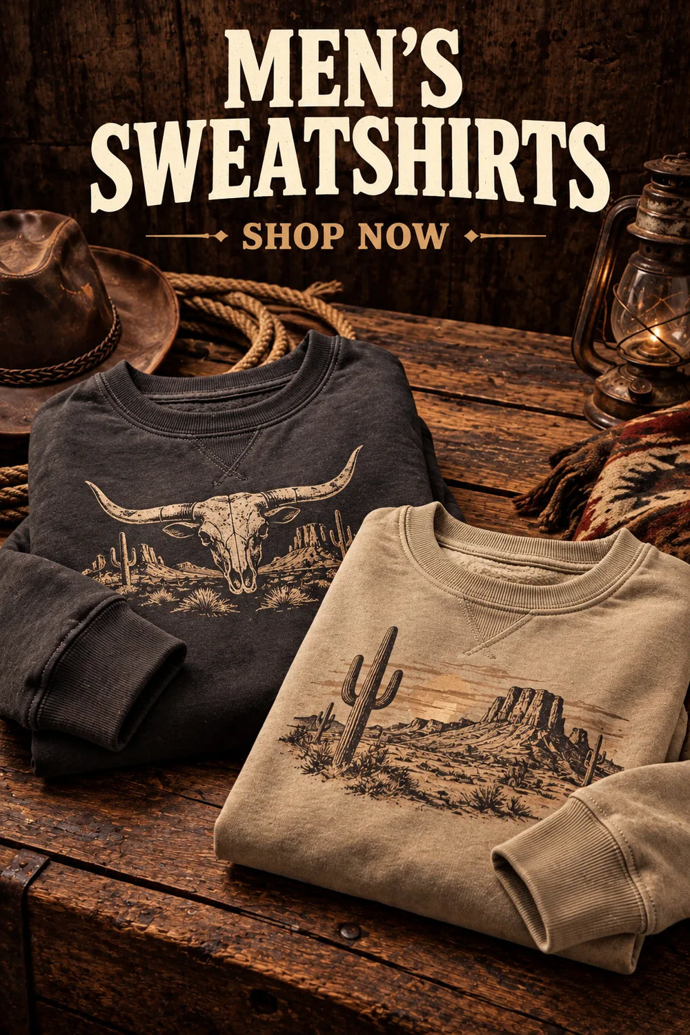 Men's Sweatshirts — rustic Western collection artwork