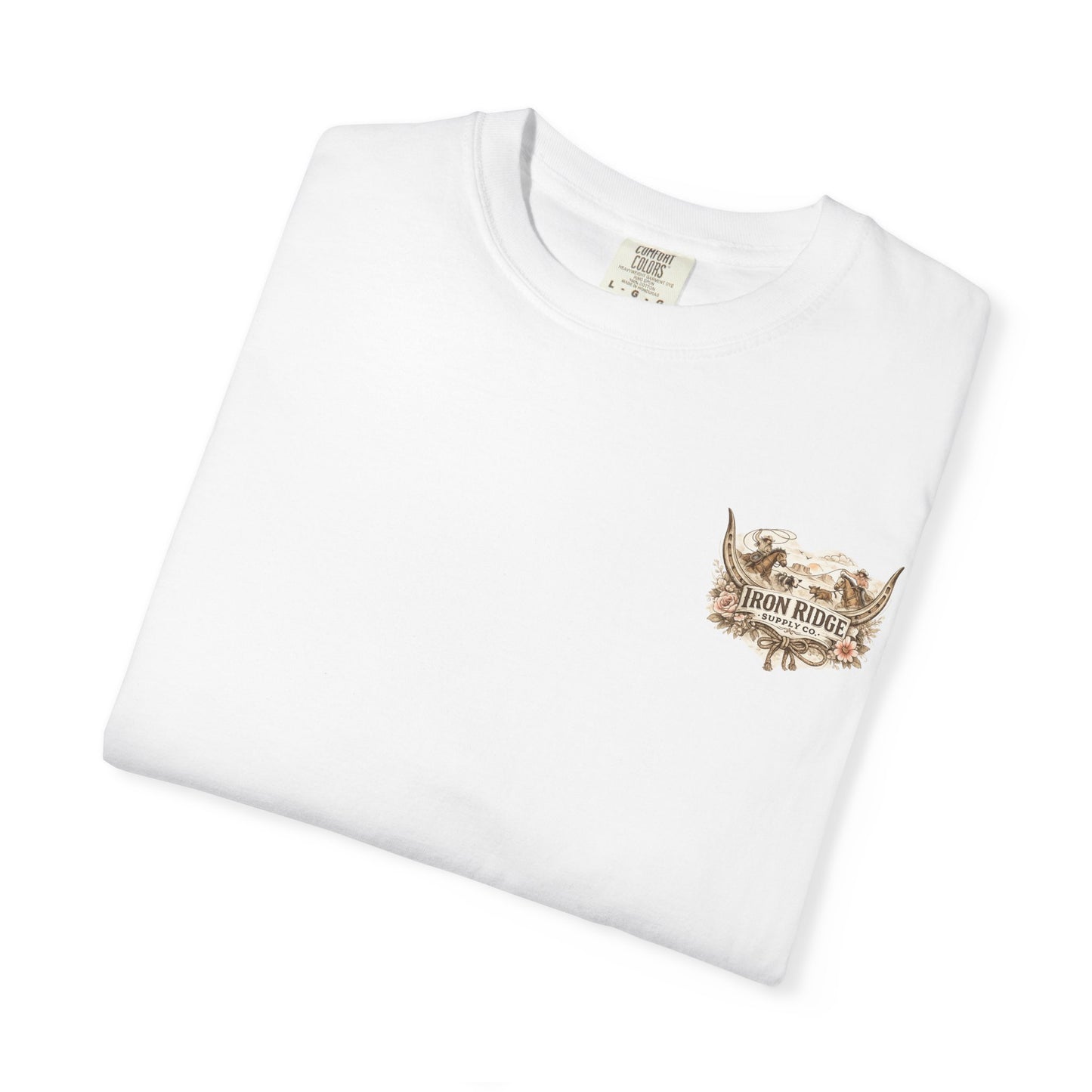 Western Steer Skull T-Shirt — Rodeo Cowboy Floral Graphic