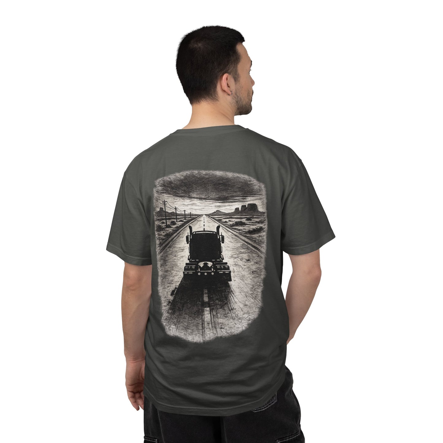 Route 66 Heavy Hauler T-Shirt — Iron Ridge Semi-Truck Print