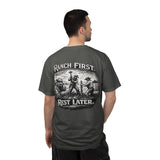 Ranch First T-Shirt — 'Ranch First. Rest Later.' Vintage Farmwork Tee