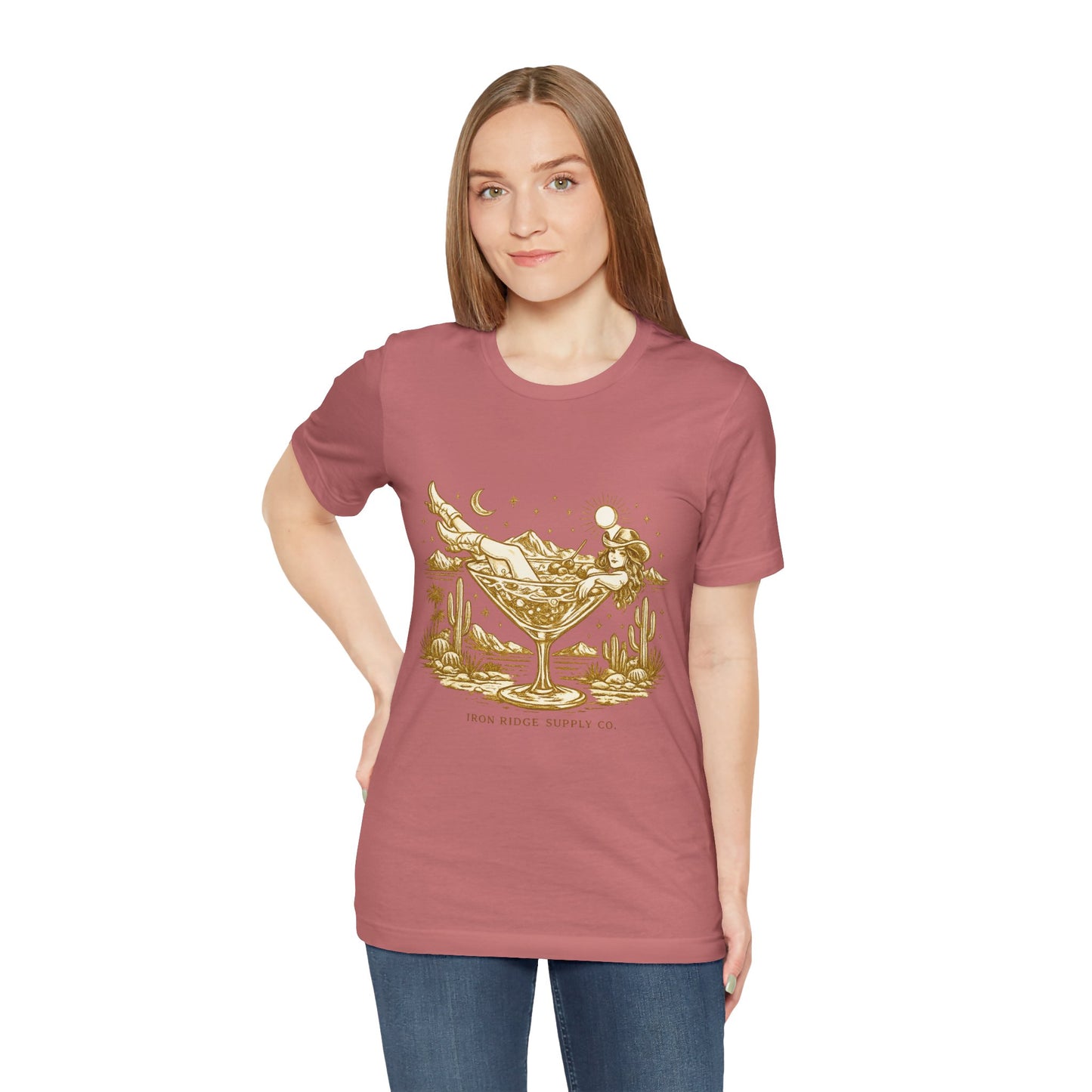 Cowgirl Martini Tee — Desert Cocktail Graphic T-Shirt