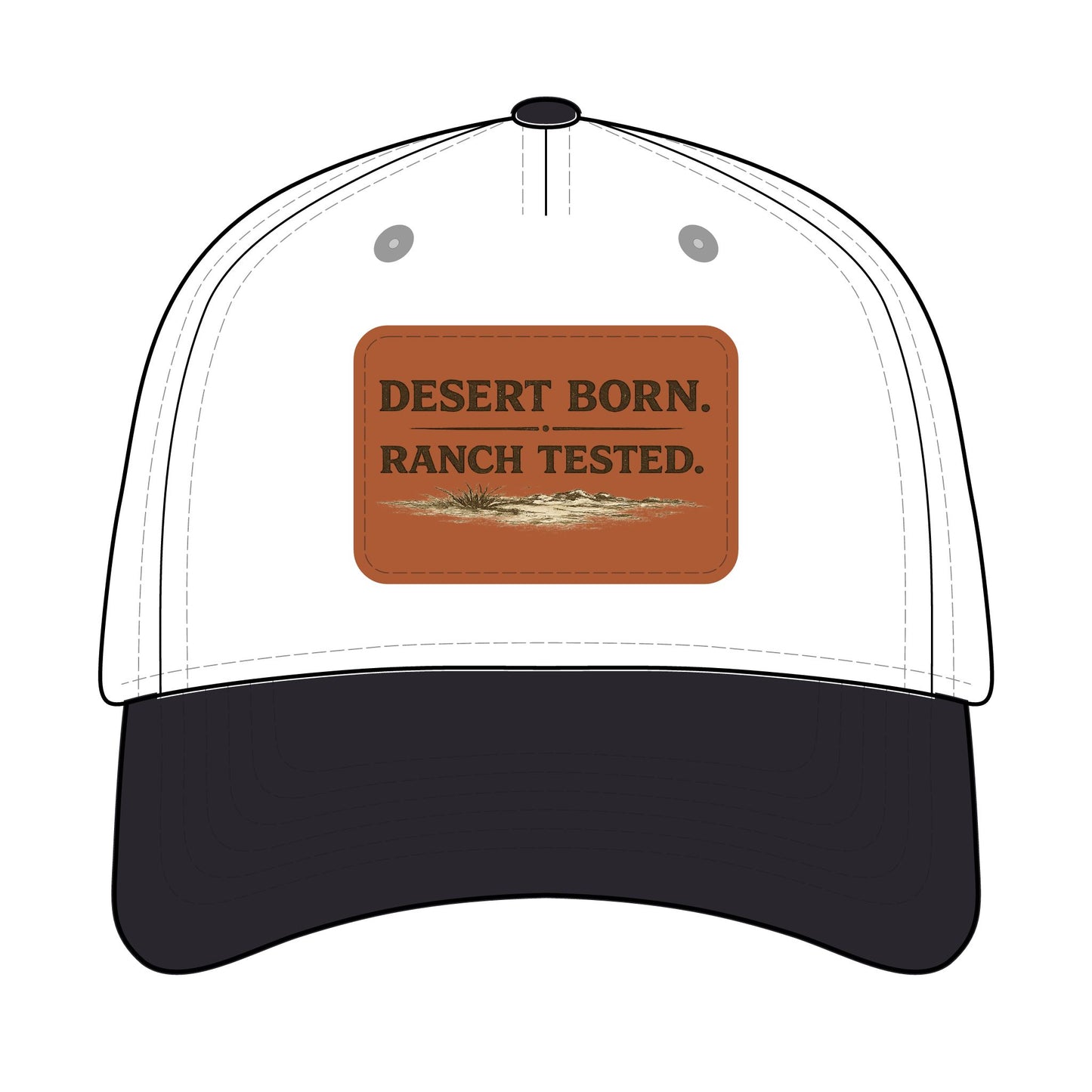 Desert Born Ranch Tested Leather Patch Baseball Cap