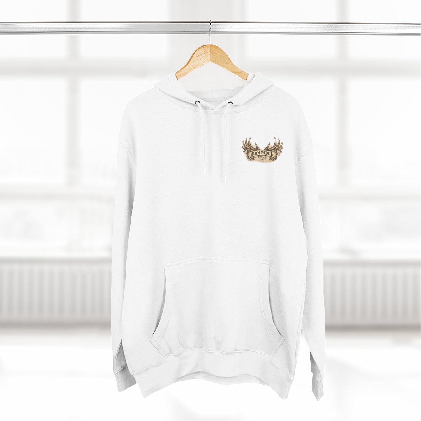 Elk Wilderness Hoodie — Vintage Mountain Elk Graphic Fleece Hoodie