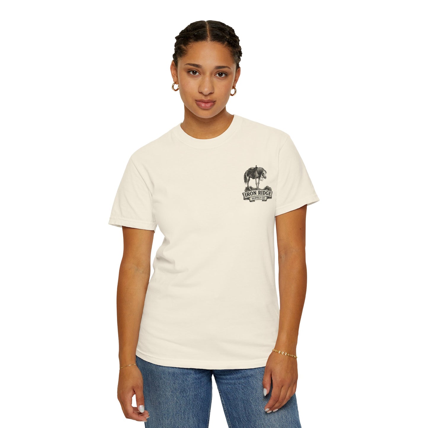 Skeleton Cowboy T‑Shirt — Vintage Western Desert Illustration