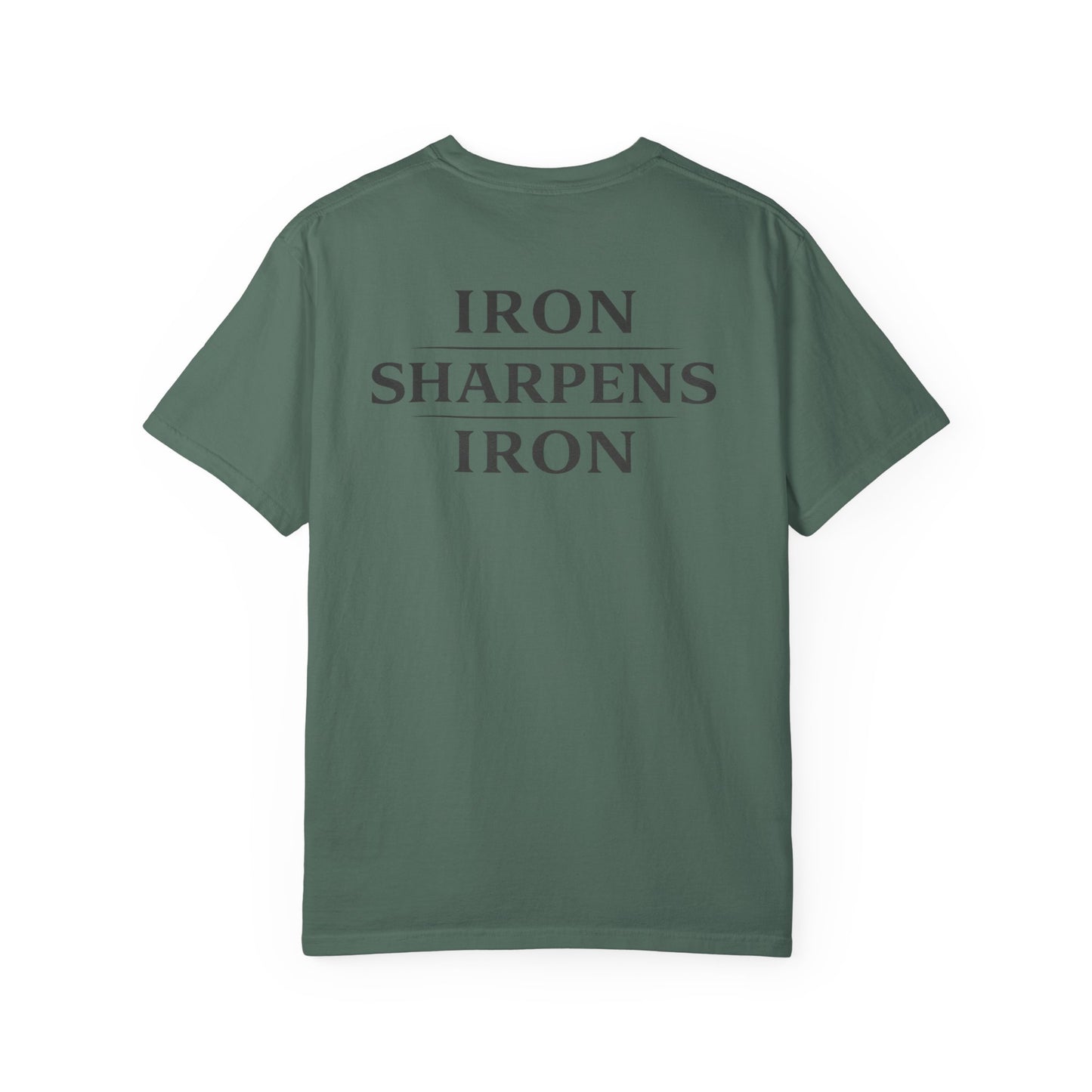 Iron Sharpens Iron T-Shirt — Motivational Faith & Brotherhood Graphic Tee