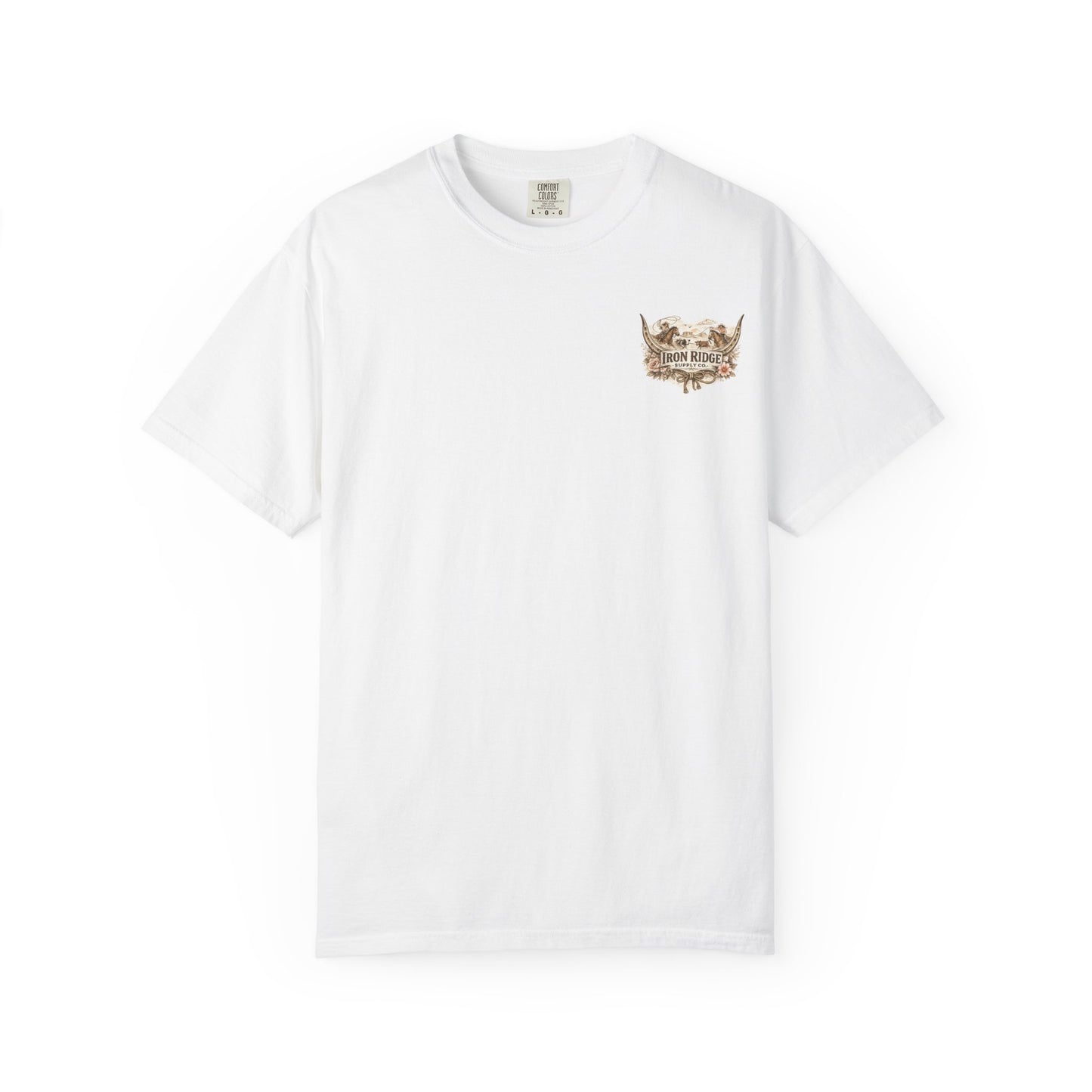 Western Steer Skull T-Shirt — Rodeo Cowboy Floral Graphic