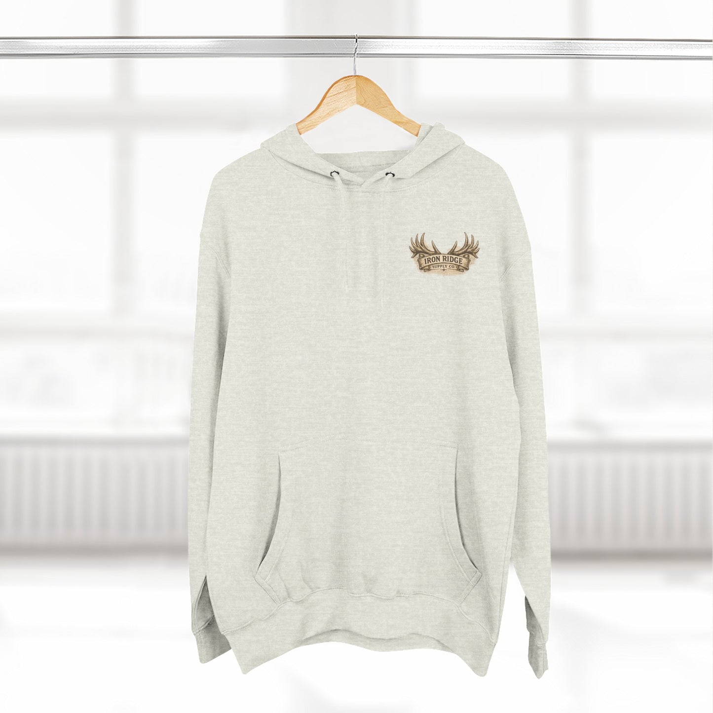 Elk Wilderness Hoodie — Vintage Mountain Elk Graphic Fleece Hoodie