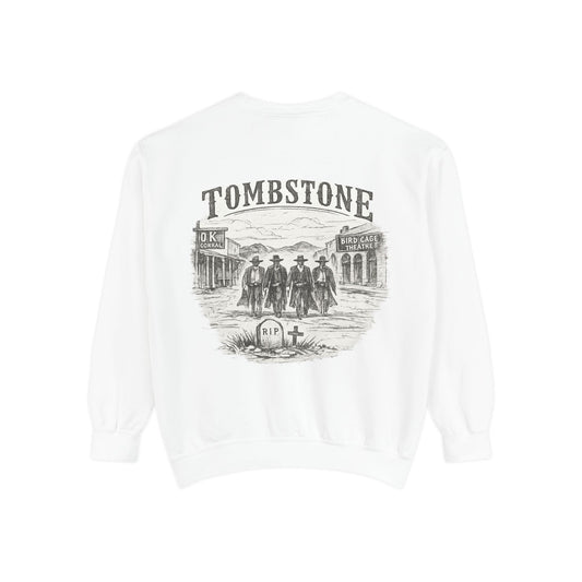 Tombstone Western Sweatshirt — Vintage Wild West Saloon Graphic