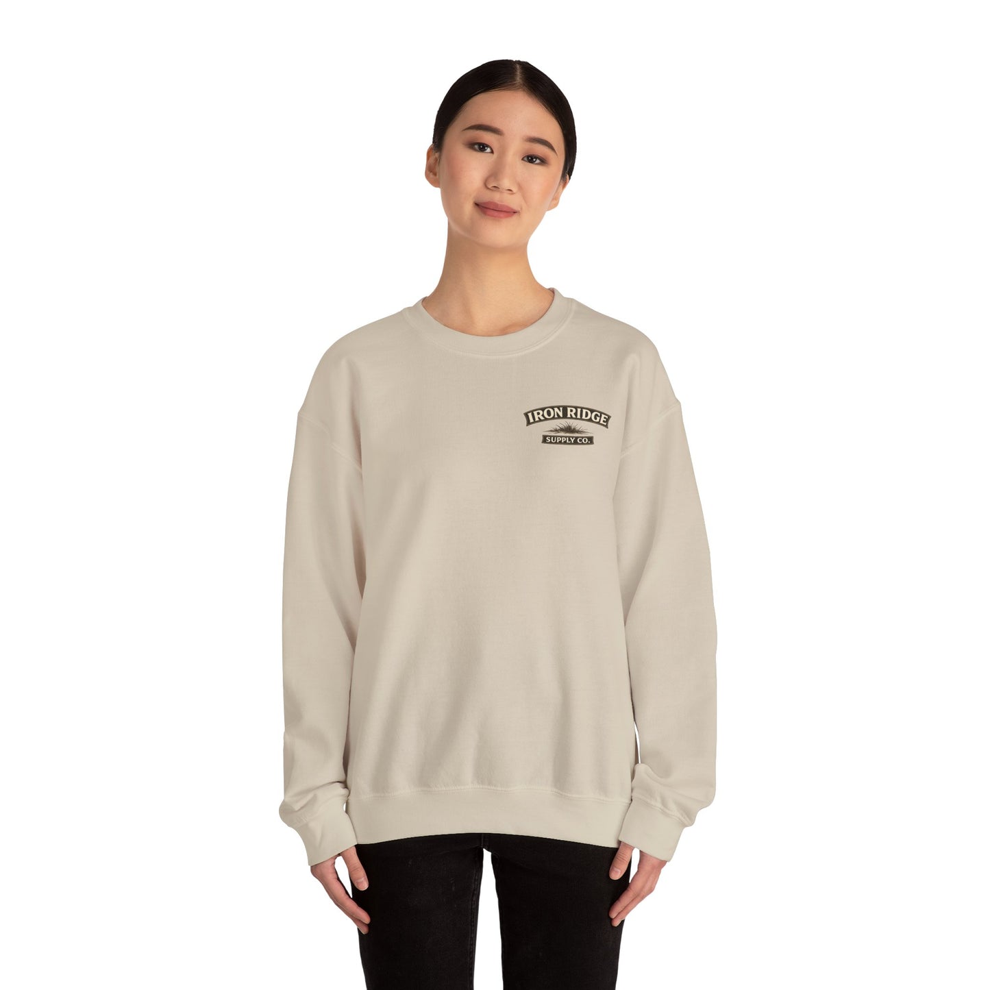 Sweatshirt — Iron Ridge Supply Co. Longhorn Crewneck (Western Sunset)