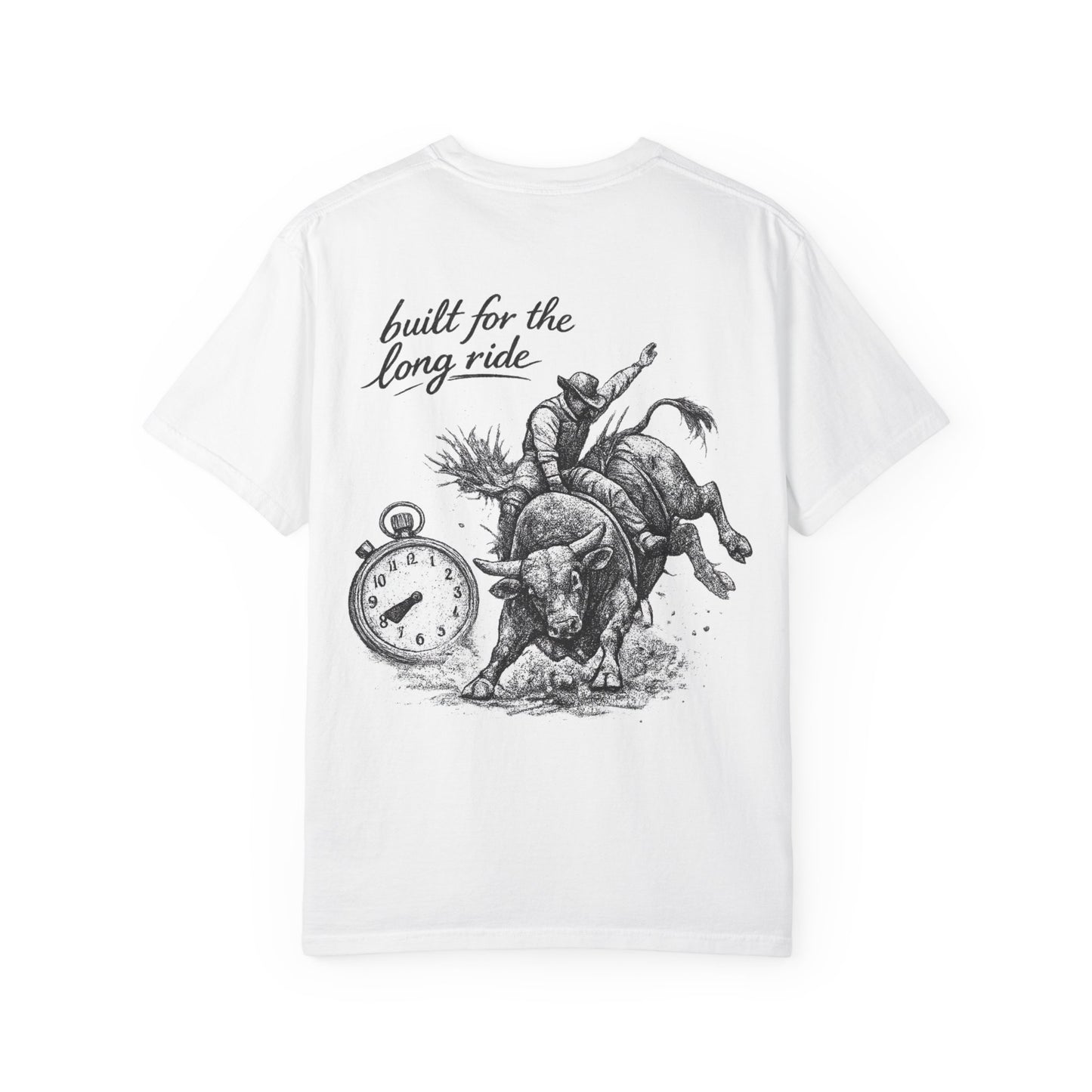 Built for the Long Ride T-Shirt — Rodeo Bull Rider Graphic Tee