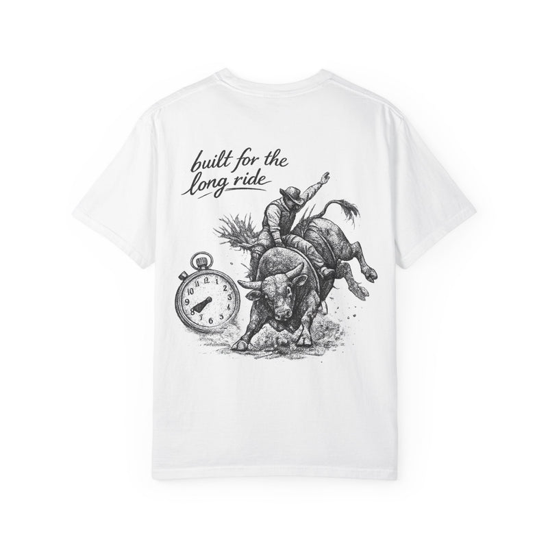 Built for the Long Ride T-Shirt — Rodeo Bull Rider Graphic Tee