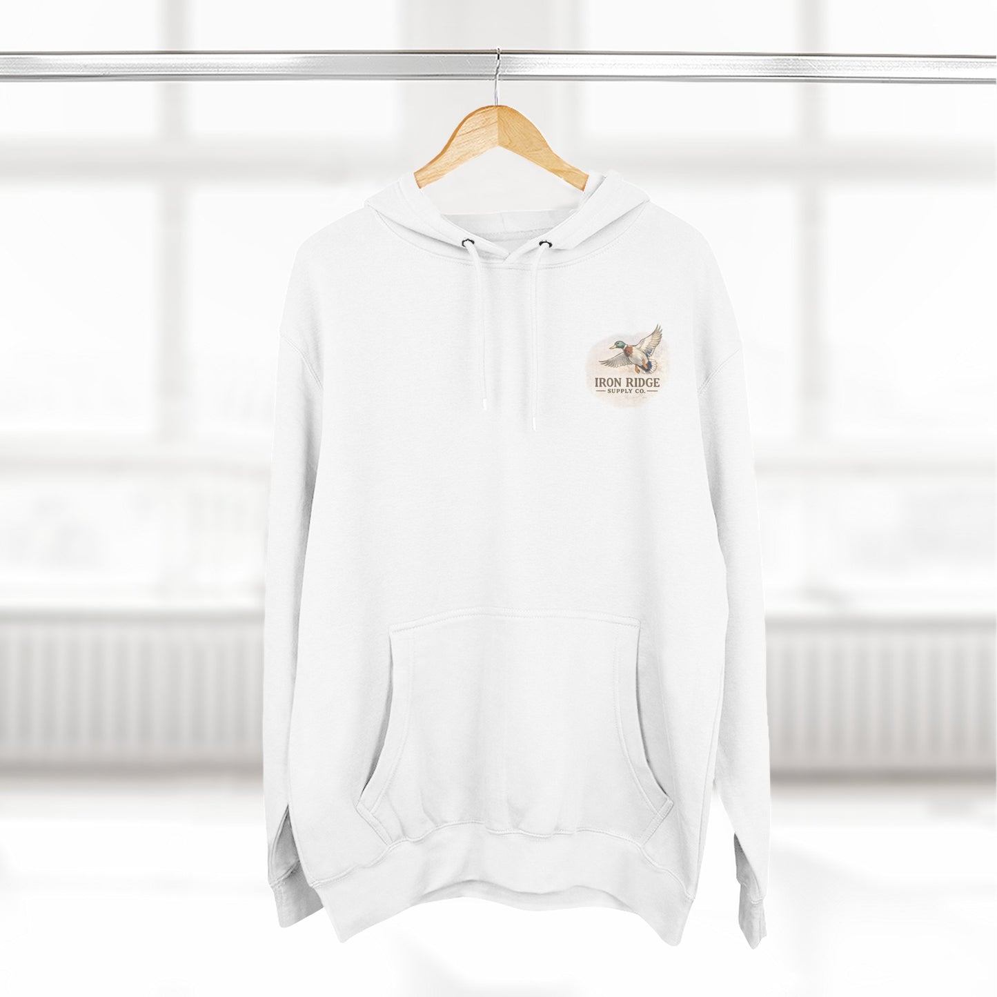 Hoodie - Vintage Waterfowl Duck Hunting Scenic Print Fleece Hoodie