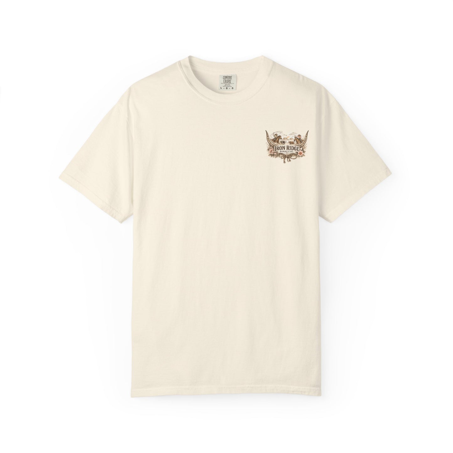 Western Steer Skull T-Shirt — Rodeo Cowboy Floral Graphic