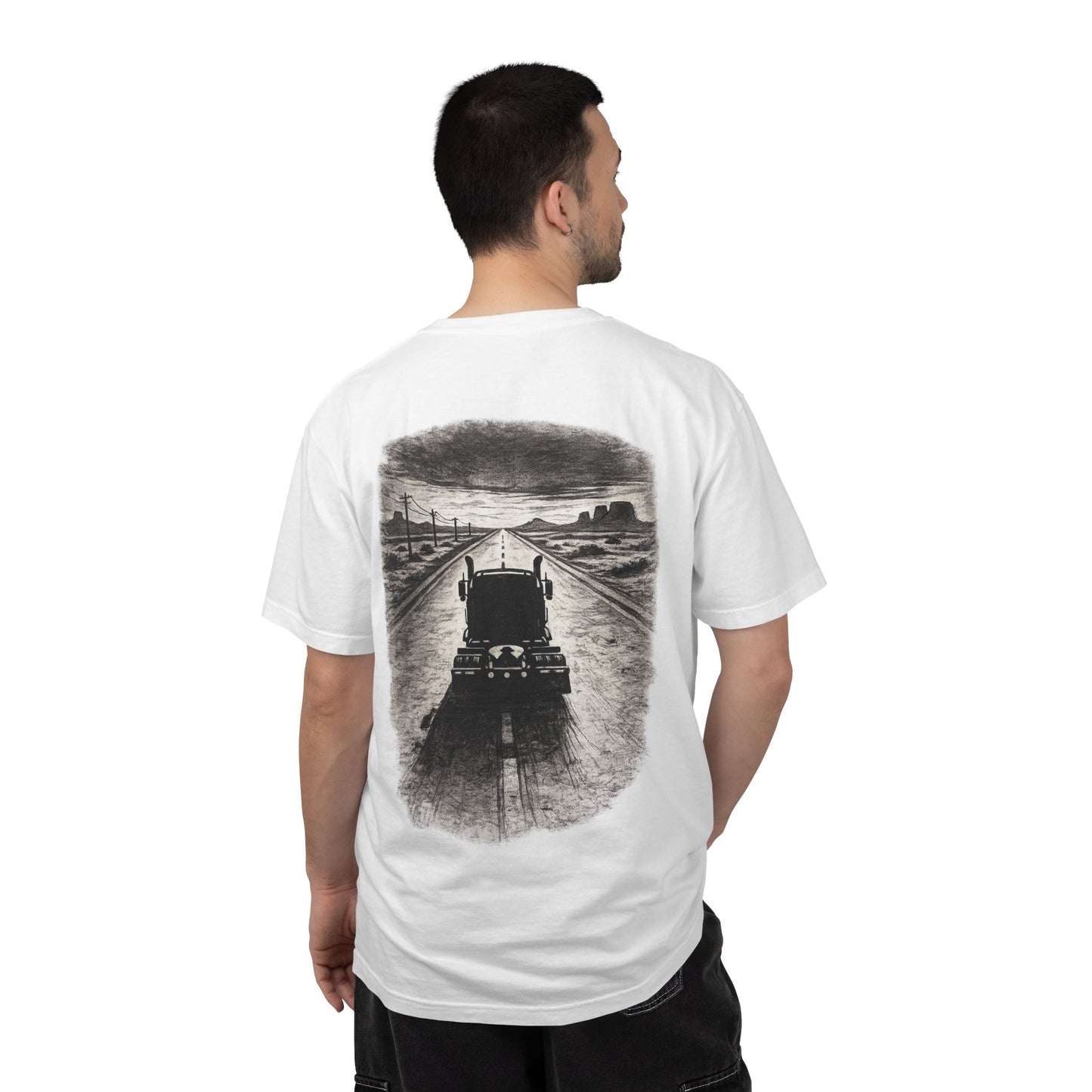 Route 66 Heavy Hauler T-Shirt — Iron Ridge Semi-Truck Print
