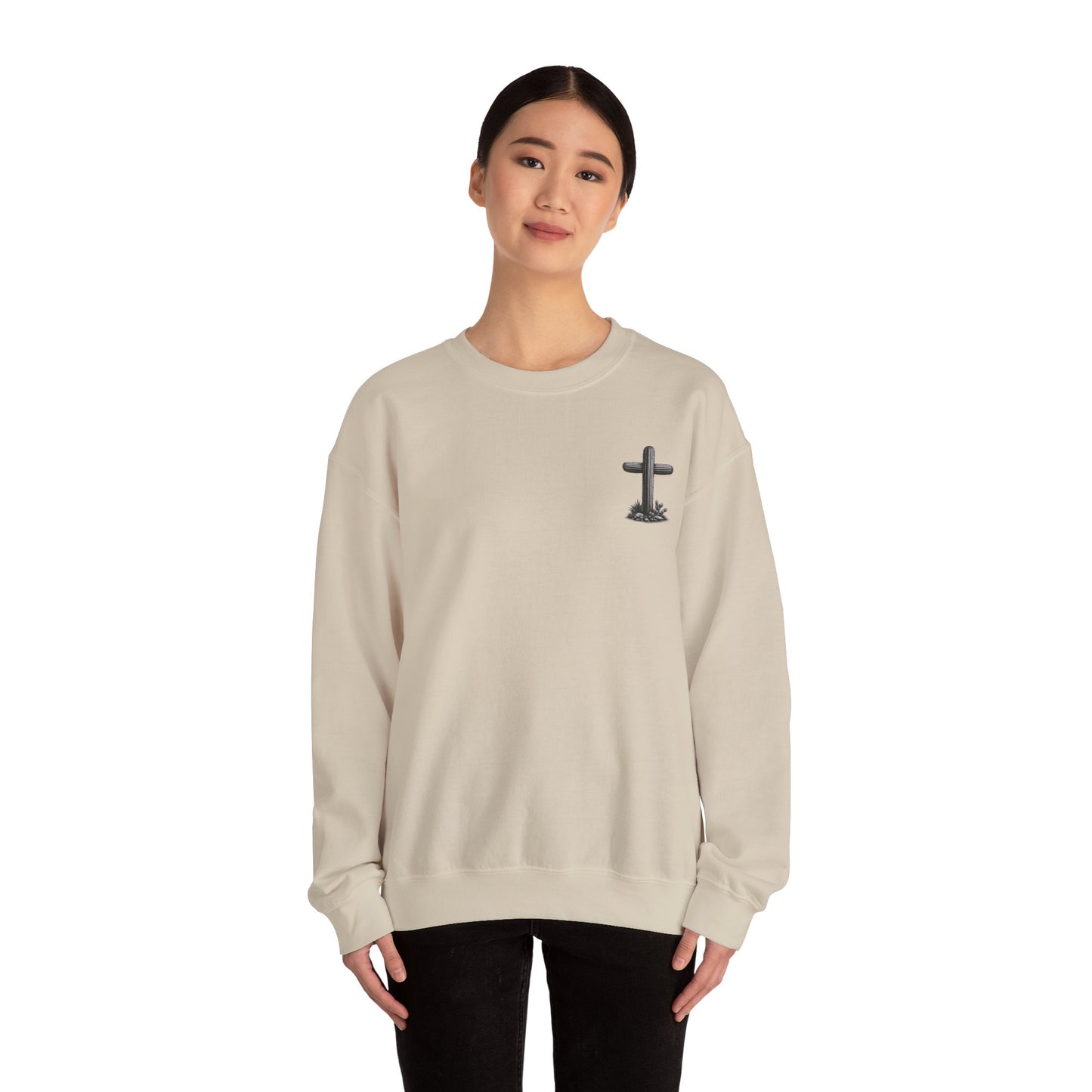 Desert Faith Sweatshirt — "For God So Loved the World" John 3:16 Crewneck