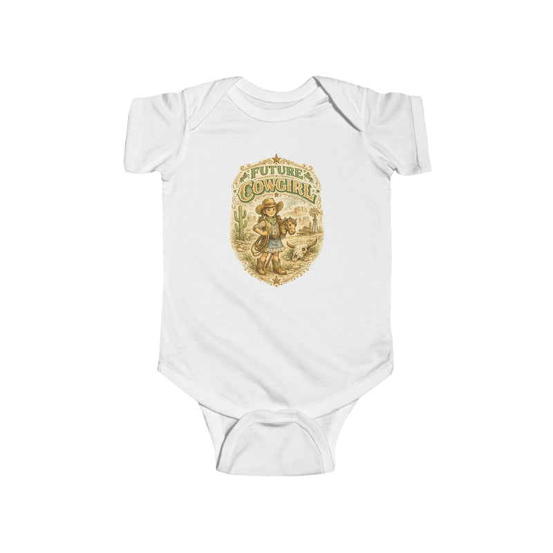 Vintage Cowboy Baby Bodysuit - "Future Cowboy" Infant Onesie