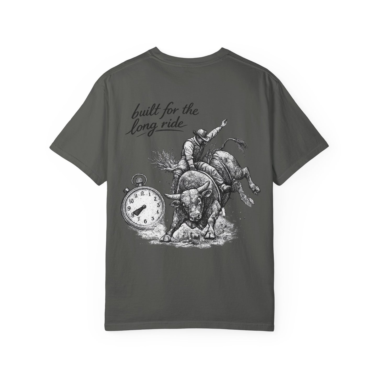Built for the Long Ride T-Shirt — Rodeo Bull Rider Graphic Tee