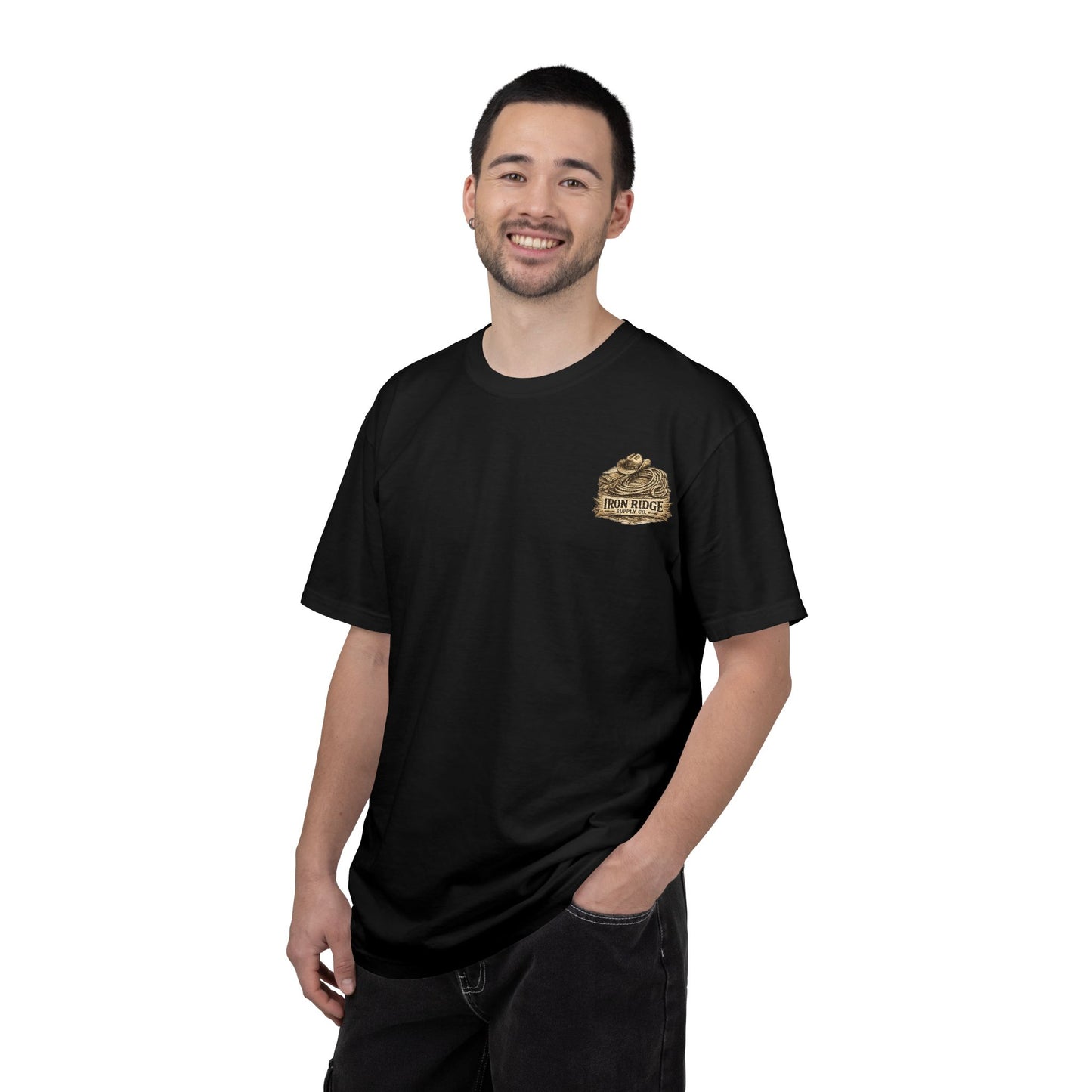 Western Romance T-Shirt — Truck Bed, Hat & Saddle Graphic