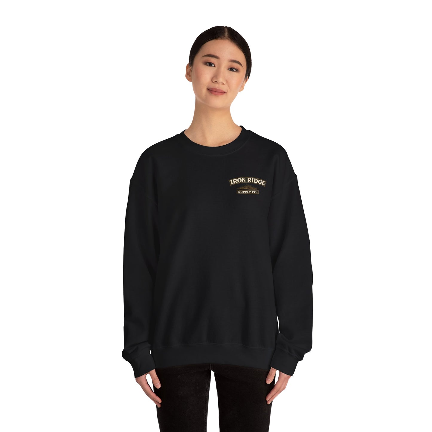 Sweatshirt — Iron Ridge Supply Co. Longhorn Crewneck (Western Sunset)