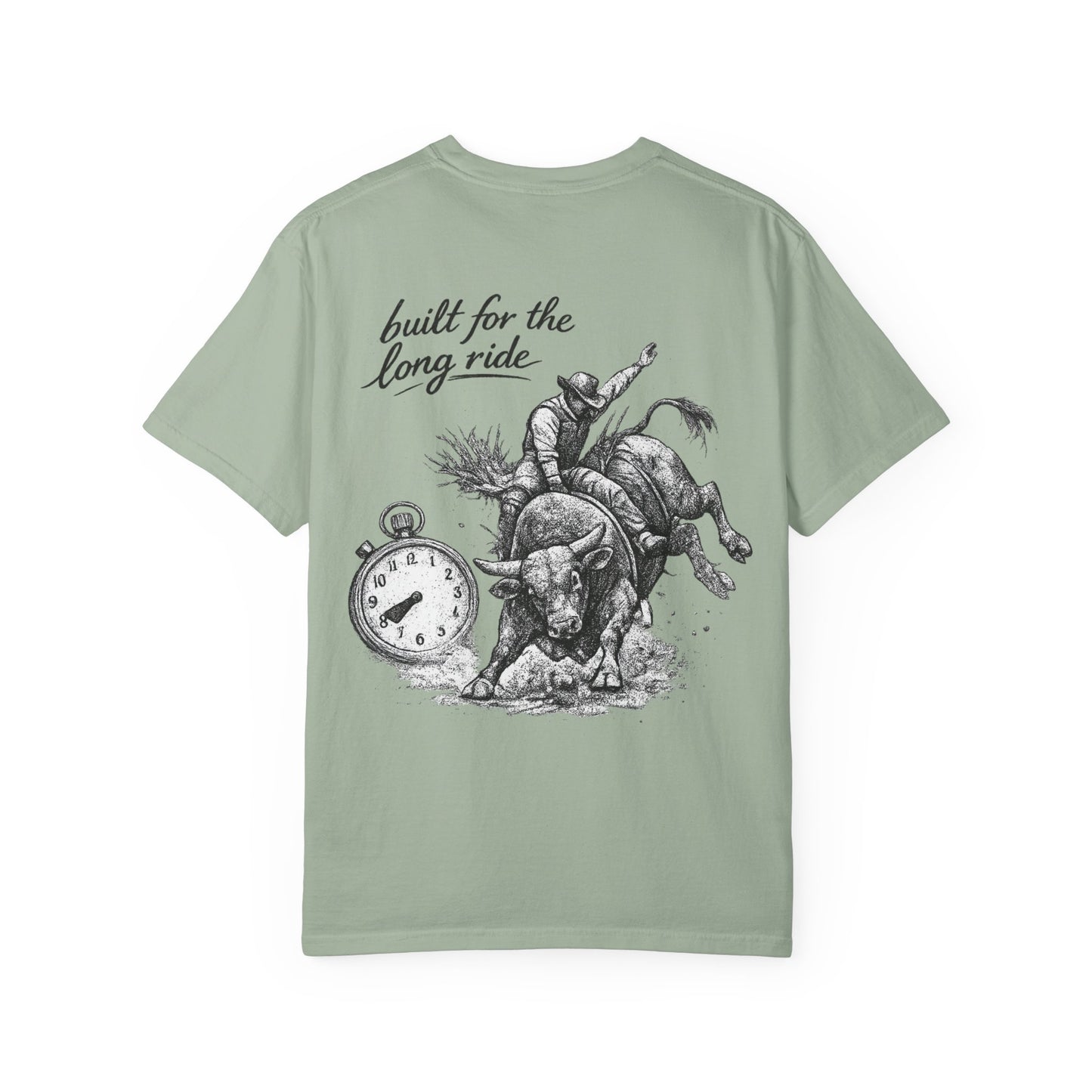 Built for the Long Ride T-Shirt — Rodeo Bull Rider Graphic Tee