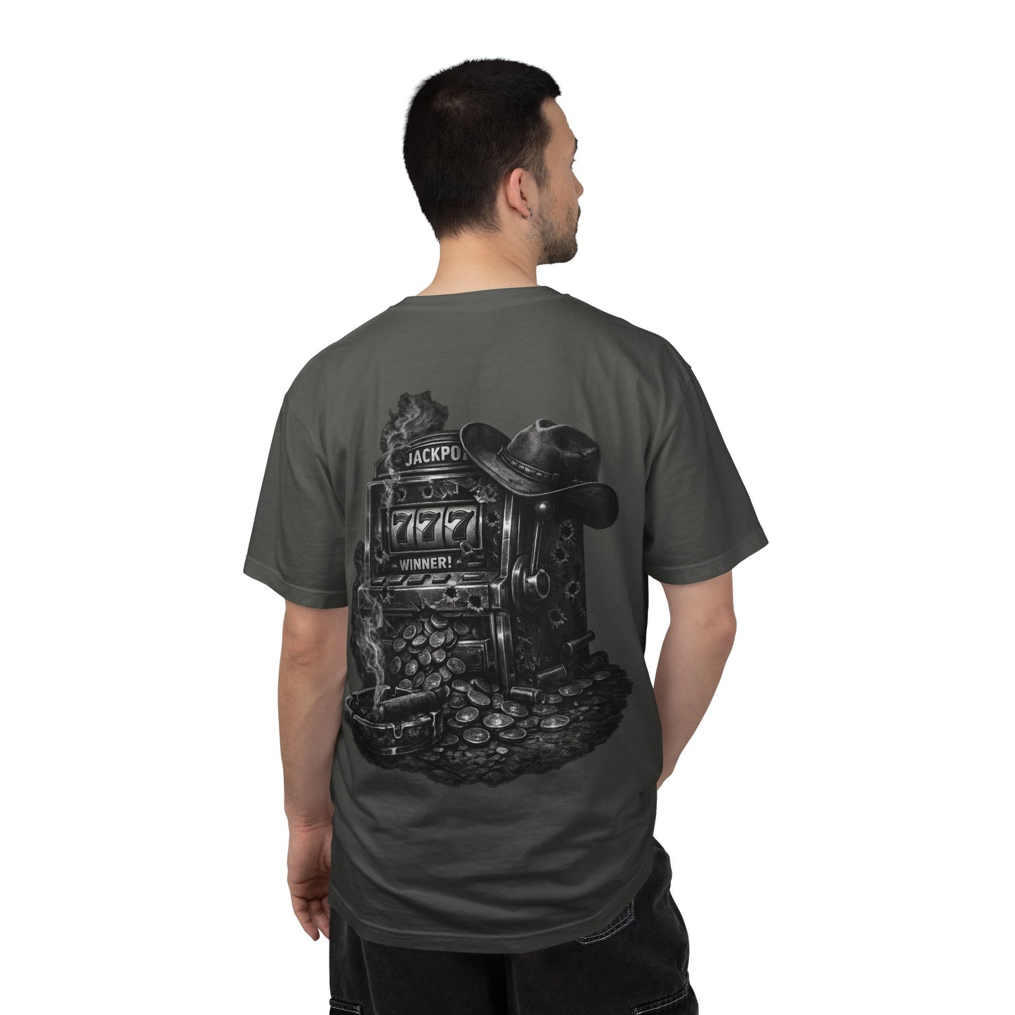 Slot Machine Cowboy T-Shirt — Vintage Jackpot Graphic Tee