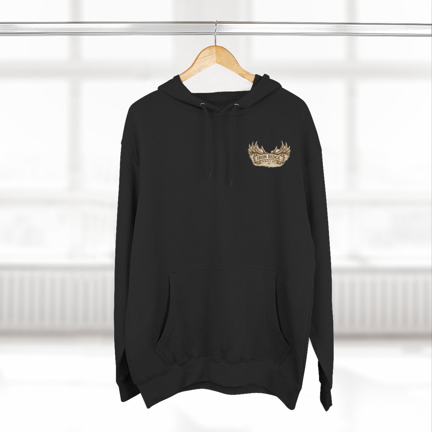 Elk Wilderness Hoodie — Vintage Mountain Elk Graphic Fleece Hoodie