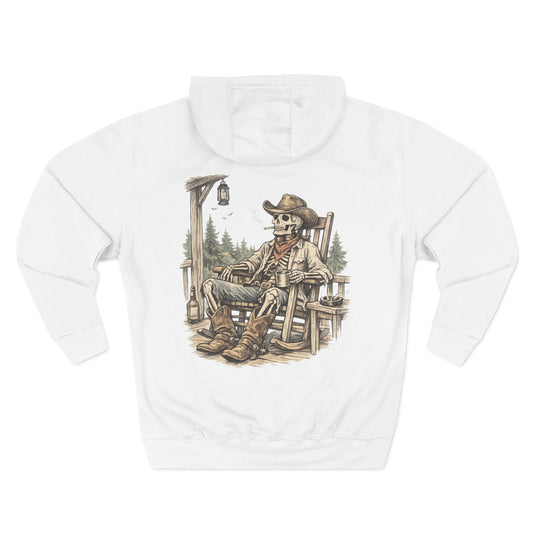 Skeleton Cowboy Hoodie — Lazy Bones Graphic Hoodie