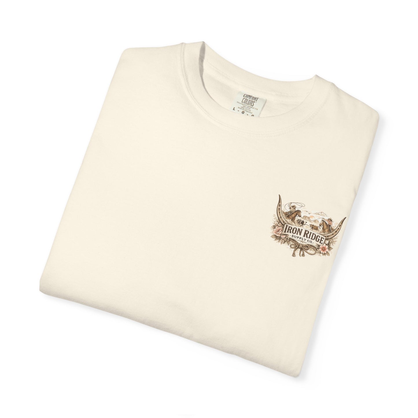Western Steer Skull T-Shirt — Rodeo Cowboy Floral Graphic