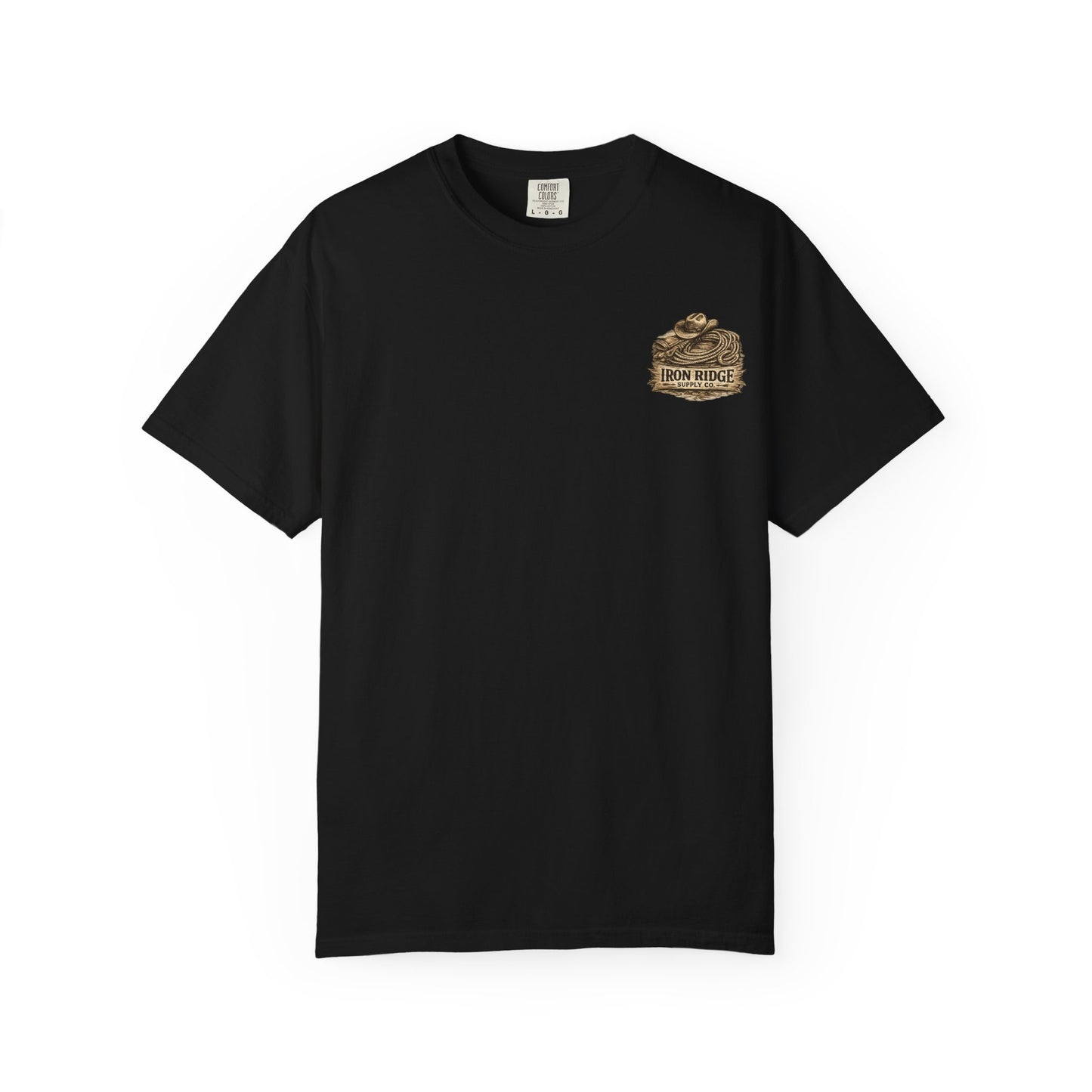 Western Romance T-Shirt — Truck Bed, Hat & Saddle Graphic