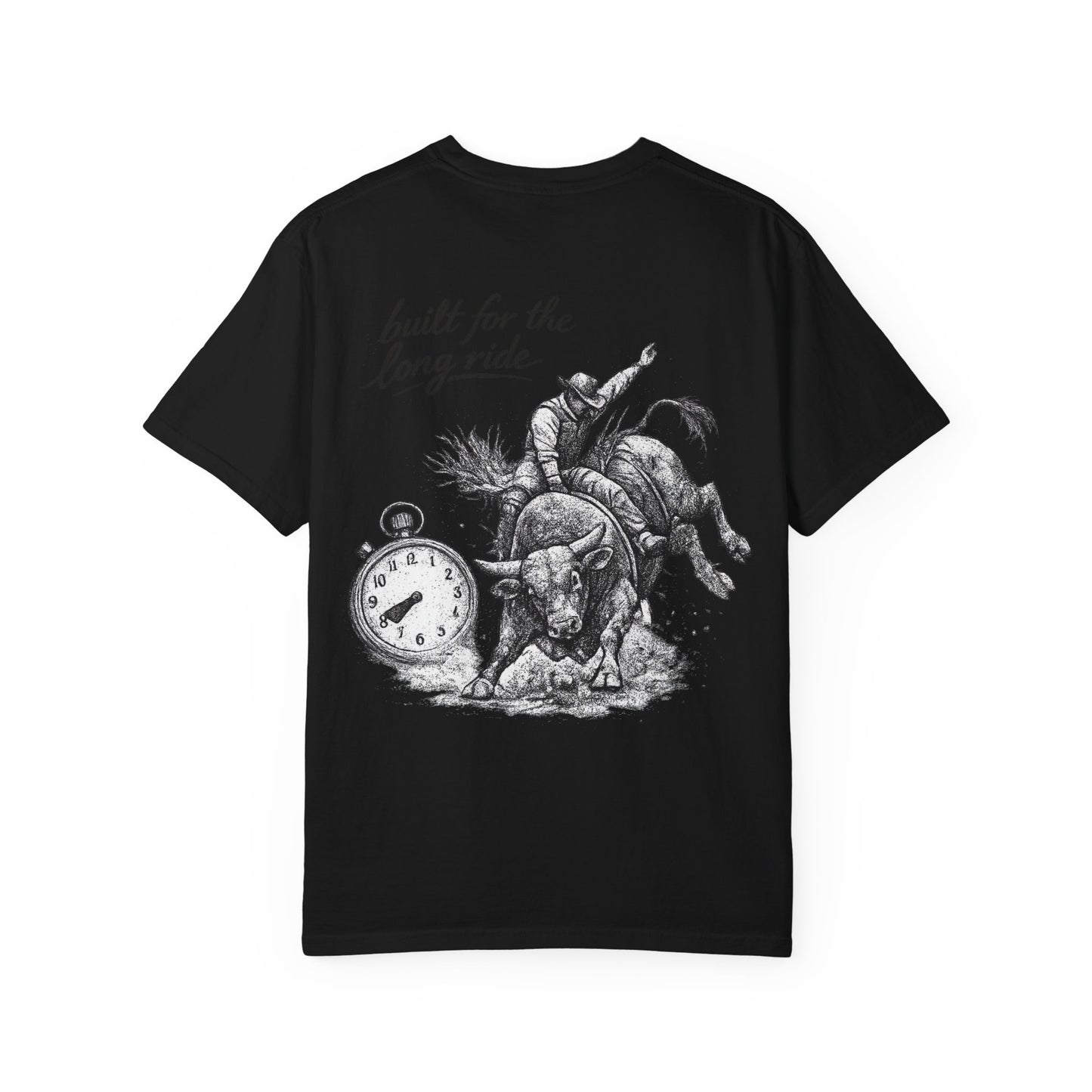 Built for the Long Ride T-Shirt — Rodeo Bull Rider Graphic Tee