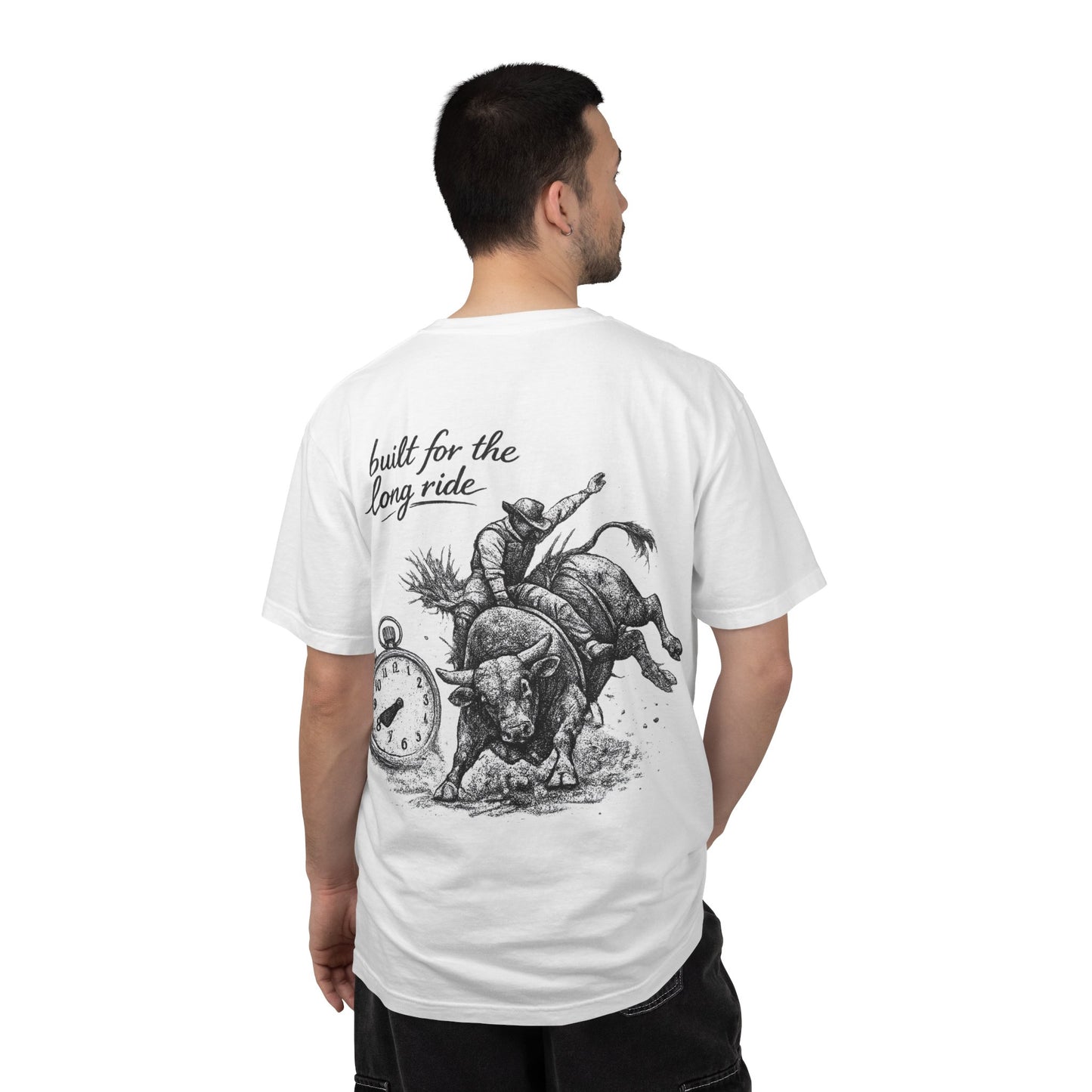 Built for the Long Ride T-Shirt — Rodeo Bull Rider Graphic Tee