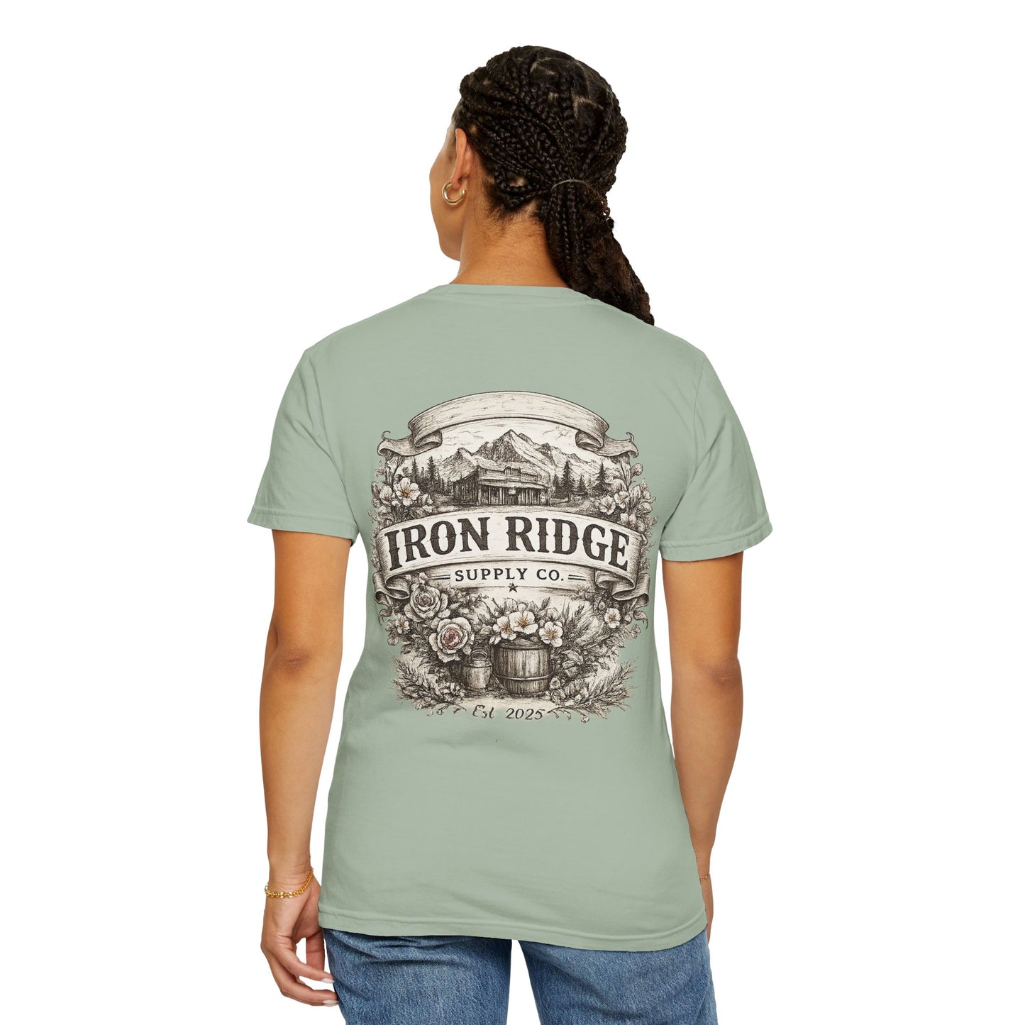 Iron Ridge Supply Co. Floral Barrel Woman's Tee
