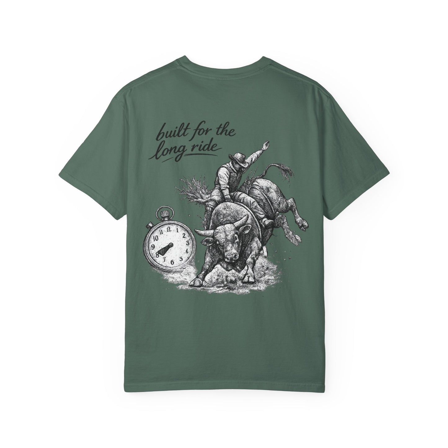 Built for the Long Ride T-Shirt — Rodeo Bull Rider Graphic Tee