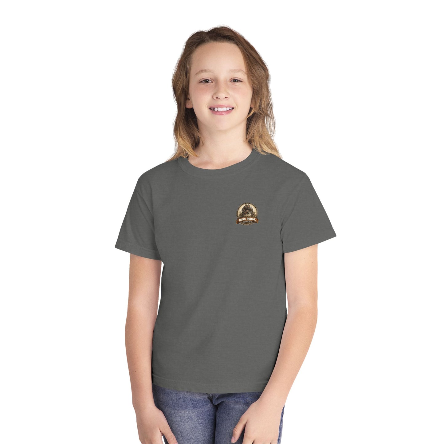 Youth Hunting Dog Tee — Pointing Puppy Graphic Youth T‑Shirt