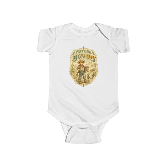 Baby Bodysuit — "Future Cowboy" Vintage Western Infant Onesie