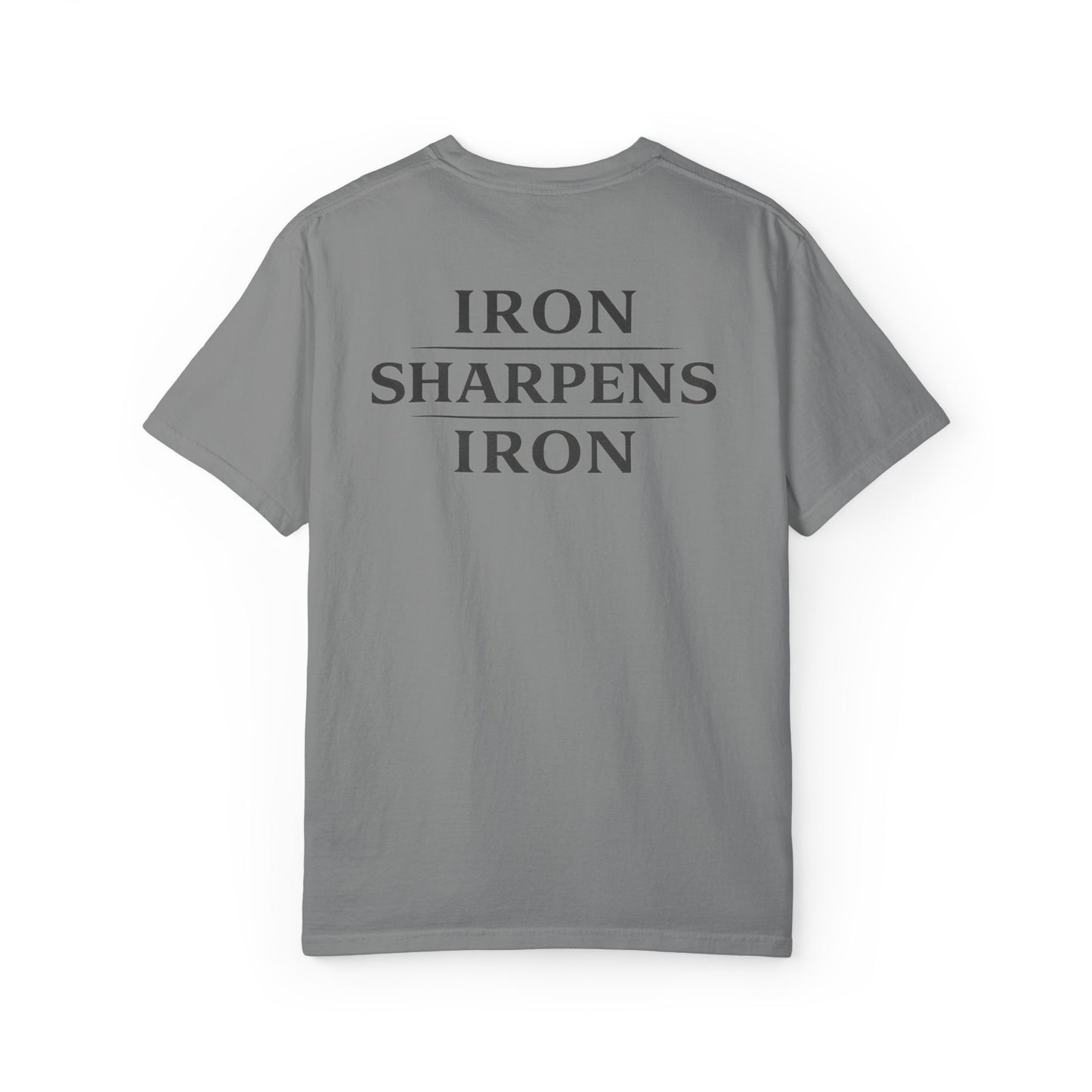 Iron Sharpens Iron T-Shirt — Motivational Faith & Brotherhood Graphic Tee