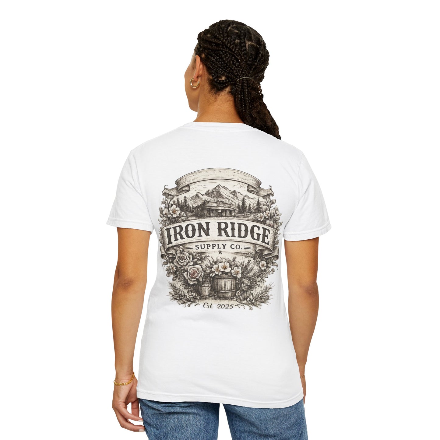 Iron Ridge Supply Co. Floral Barrel Woman's Tee