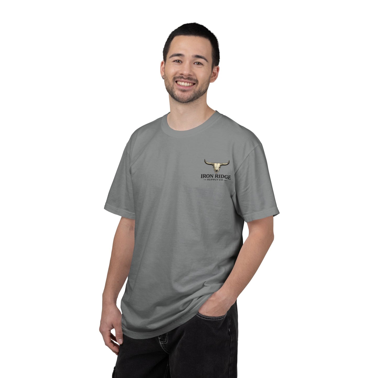 Iron Ridge Supply Co. Graphic T-Shirt — Vintage Mountain Ranch Tee